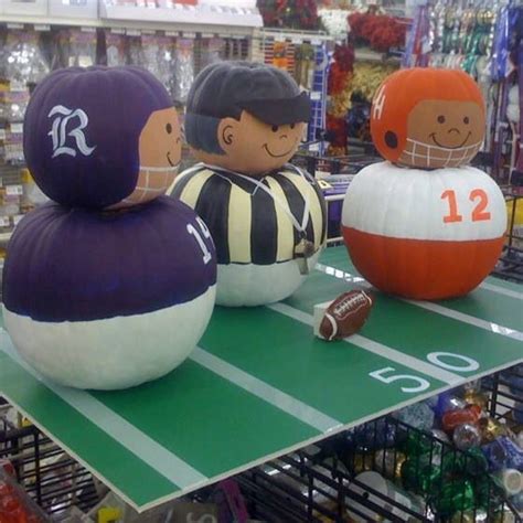 Football Player Pumpkins Pumpkin Halloween Decorations Pumpkin