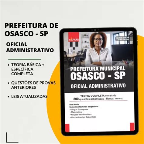 Apostila Prefeitura De Osasco Sp Oficial Administrativo