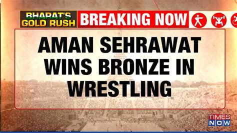 Aman Sehrawat Wins Bronze Medal In Men S Wrestling 57 Kg Category