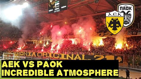 AEK ATHENS ULTRAS PYROs And CHANTS AEK VS PAOK 2 0 30 10 2022