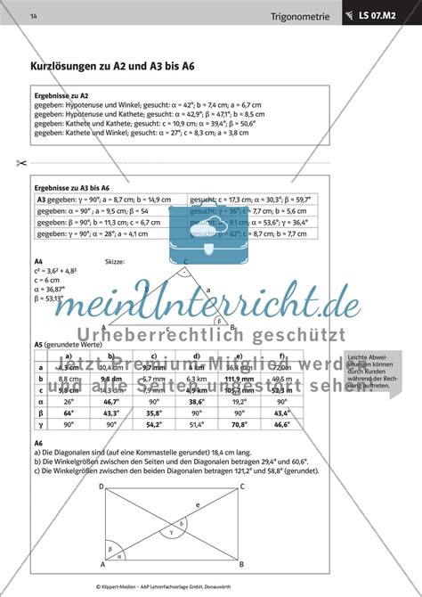 Sinus Kosinus Tangens Meinunterricht