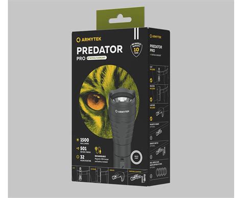 Armytek Predator Pro Magnet USB - Tactical Flashlight | Armytek.com
