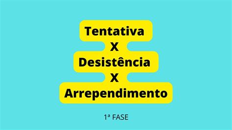 Diferen A Entre Tentativa X Desist Ncia X Arrependimento Para Fase