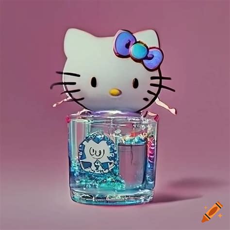 Glittery Hello Kitty With Vodka On Craiyon