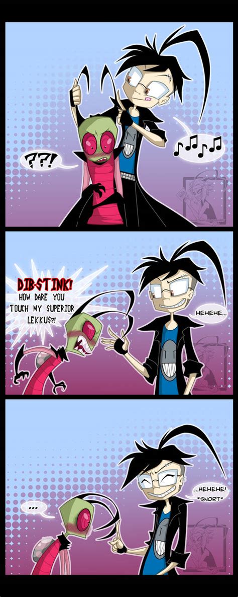 Invader Zim Lekku Touching By Shabiest On Deviantart