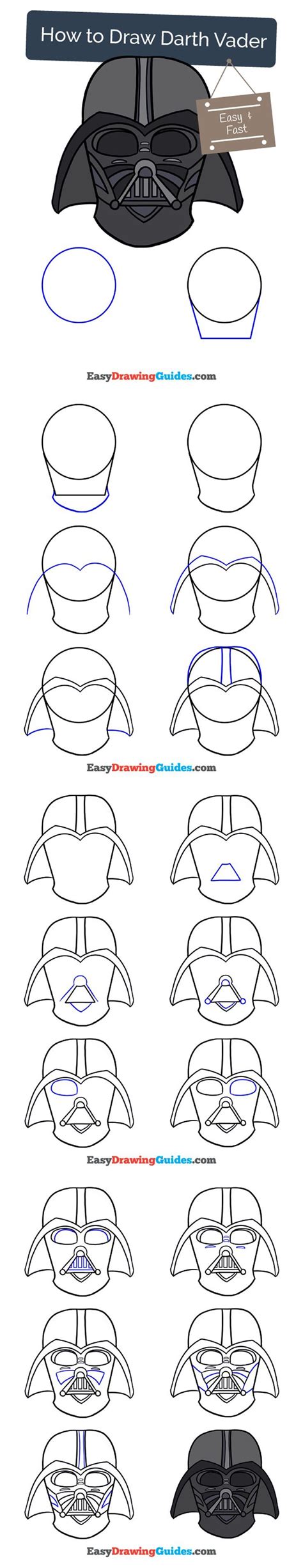 How To Draw Darth Vader Step By Step