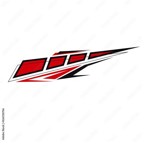 Car Body Wrapping Template Sticker Design Vector Car Modification