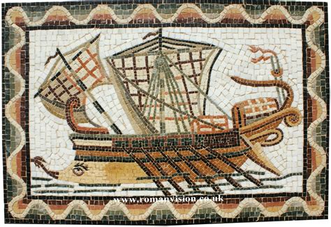 ROMAN BOAT MOSAIC - Mosaic Tiles Supplier UK - Mosaic Art Supplies