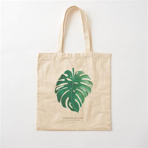 Monstera Leaf Vintage Plant Art Design Tote Bag For Sale By