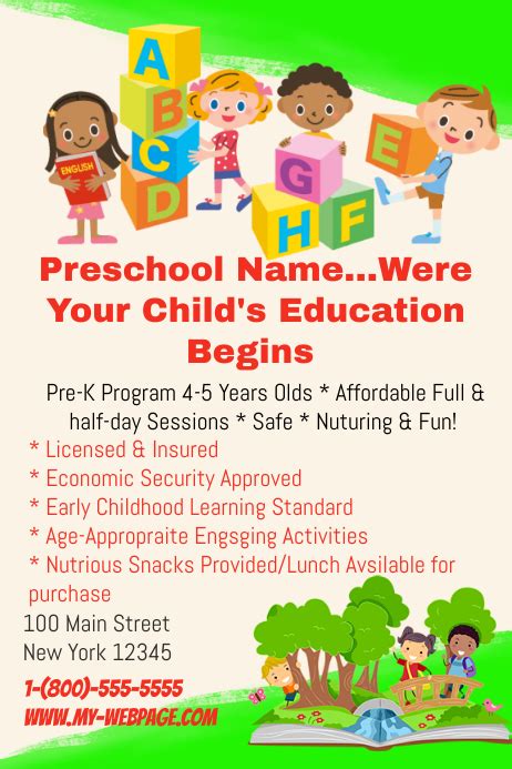 Preschool Template Postermywall