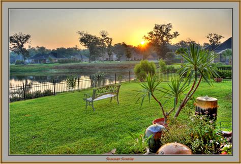 Dunbar Park Lake Jackson Fm Lake Jackson Tx Usa Sonnenaufgang