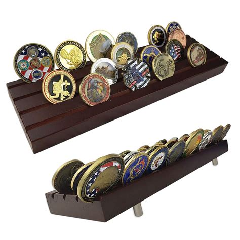 Buy ASmileIndeep Challenge Coins Display Holder Solid Wood,Challenge ...