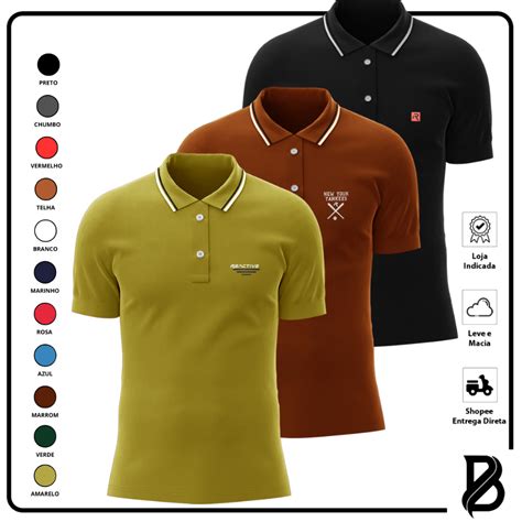 Kit Camisas Gola Polo Masculina Direto Da Fabrica Original Plus Size