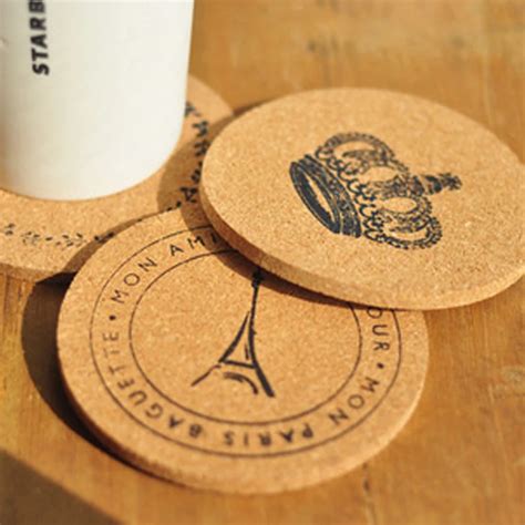 Aliexpress Buy M Size Pure Wood Pcs Cork Drink Cup Coaster Tea