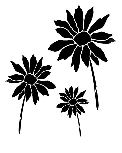 Printable Daisy Stencil