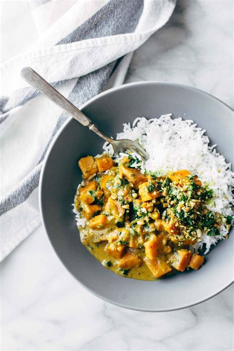 Creamy Thai Sweet Potato Curry Recipe Pinch Of Yum