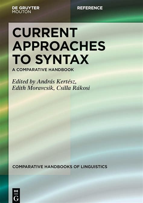 Buy Current Approaches To Syntax A Comparative Handbook Comparative