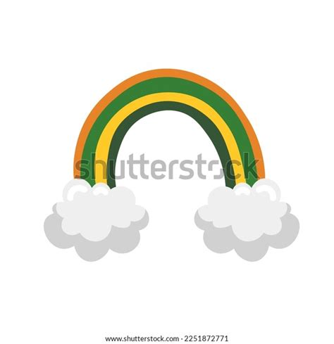 Beautiful Rainbow Clouds On White Background Stock Vector Royalty Free