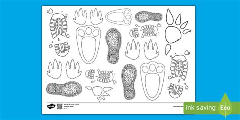 Footprint Doodle Colouring Page Hecho Por Educadores