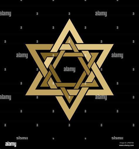 Vector Illustration Of The Jewish Star Of David Symbol Combined With