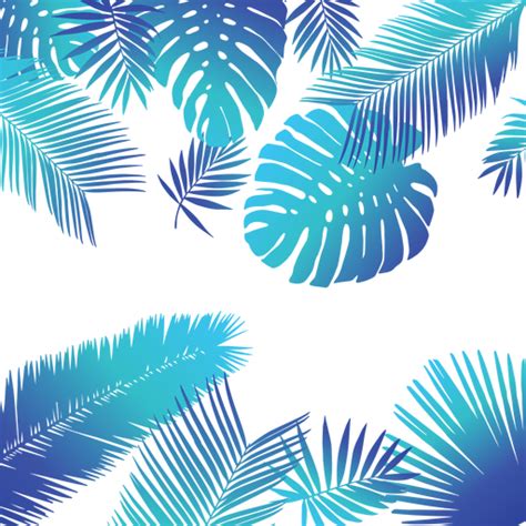 Design Png E Svg De Fundo De Folhas Tropicais Azuis Para Camisetas