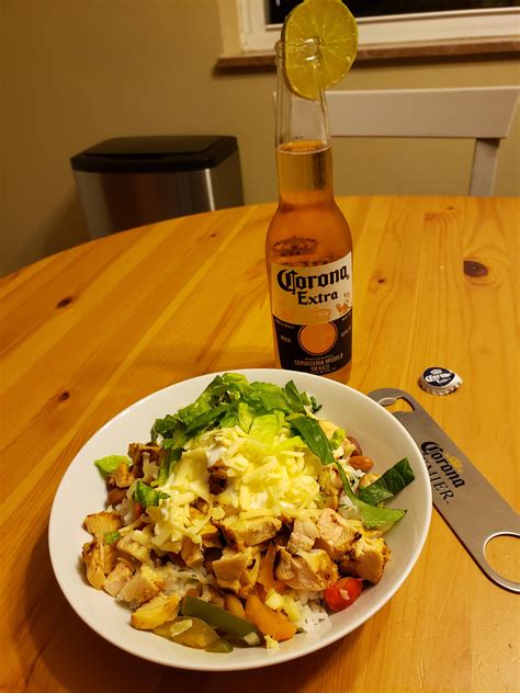 The First Of Seven Chicken Burrito Bowls R Mealprepsunday