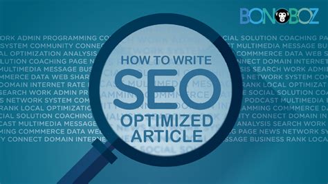 How To Write Seo Optimized Article Bonoboz In