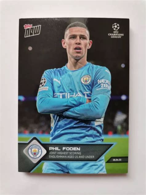 Topps Now Champions League Phil Foden Manchester City Fc