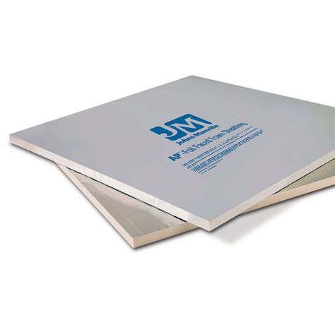 Johns Manville R 5 075 In X 4 Ft X 8 Ft Ap Foil Faced Polyisocyanurate Foam Board Insulation