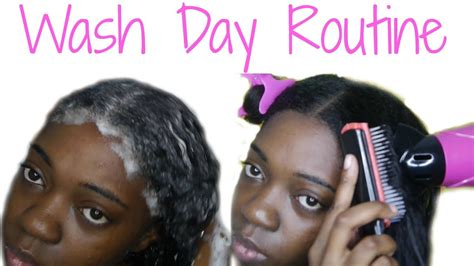 Simple Wash Day On Transitioning Hair Youtube