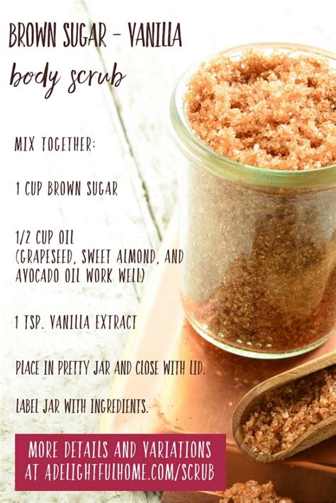 DIY Brown Sugar-Vanilla Body Scrub - A Delightful Home