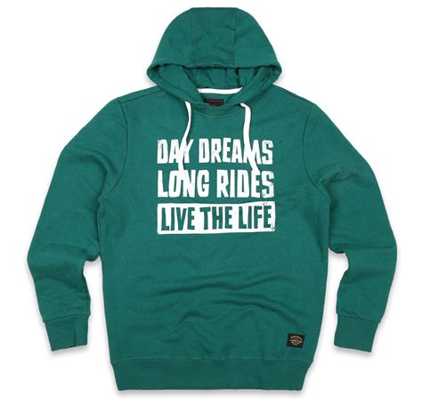 Royal Enfield Daydream Hooded Sweatshirt Green Twisted Moto Royal