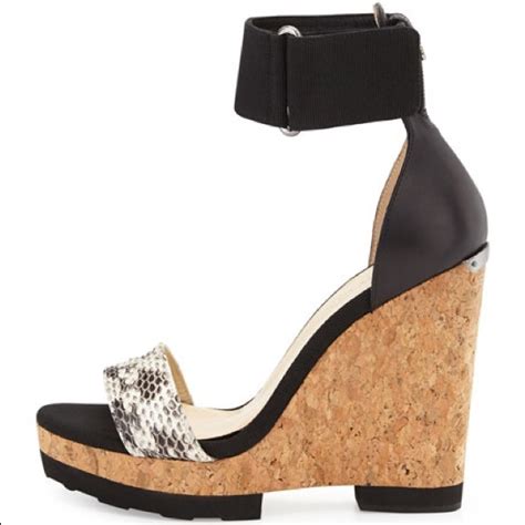 Jimmy Choo Shoes Jimmy Choo Neston Snakeskin Wedge Sandals Poshmark