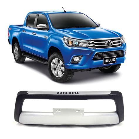 Overbumper Toyota Hilux 2016 A 2017 Tg Poli Preto E Prata Modelo