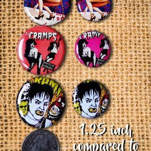 S Punk Rock Button Pin Set S Gothic Punk Rock Buttons