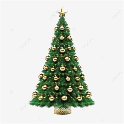 Christmas Tree Isolated D Render Background Christmas Isolated Png