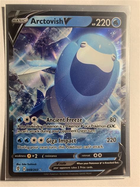 Arctovish V Ultra Rare Evolving Skies Pokemon Tcg Near Mint Ebay