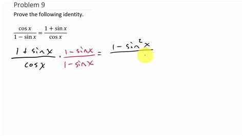 Proving Trigonometric Identities Example Youtube