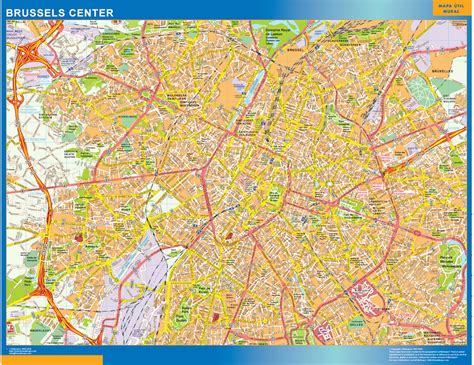 Mapa Brussels Centro Mapas Murales De España Y El Mundo