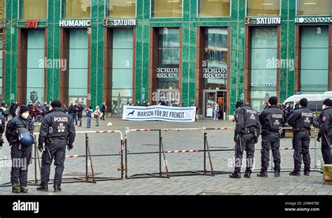 Braunschweig Germany January Police Barricade In Front Of