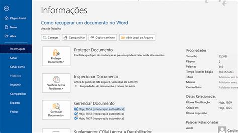 Como Recuperar Um Documento No Word Seis Dicas Para Salvar Arquivos