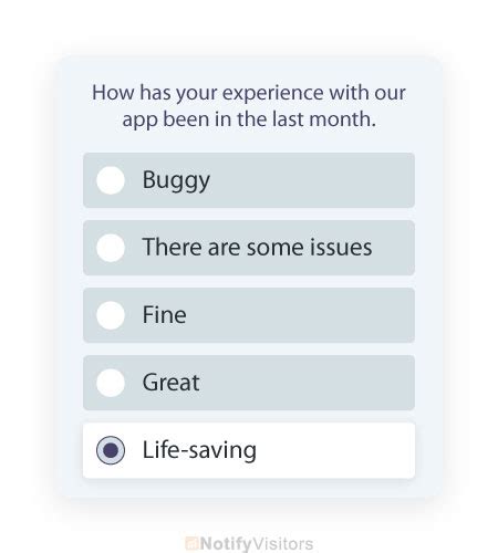 30 In App Survey Questions That Saas Users To Be Asked NotifyVisitors