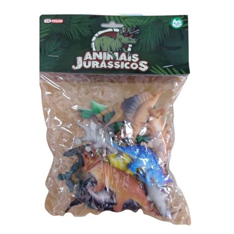 Kit Animais Jurássicos Dinossauros 12 Peças Variados no Shoptime