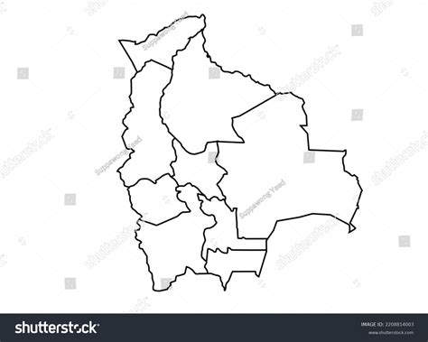 Bolivia Mapa De Sombra En Forma Vector De Stock Libre De Regalías