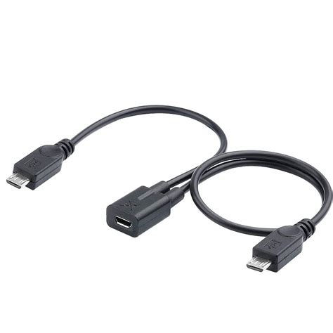 Electop Micro Usb Female To 2 Micro Usb Male Splitter Cable Amazonca Electronics