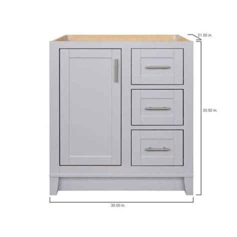 Glacier Bay Kinghurst 30 In W X 21 In D X 33 5 In H Bathroom Vanity