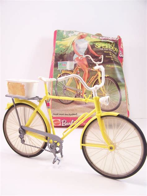 Barbie Bike With Box Bright Summer Yellow Barbie Bicycle 70s Barbie