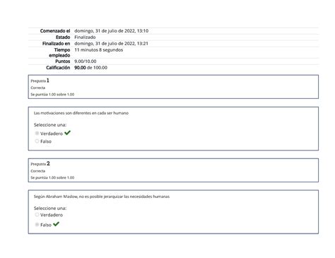 Evaluaci N M Dulo Revisi N Del Intento Comenzado El Domingo