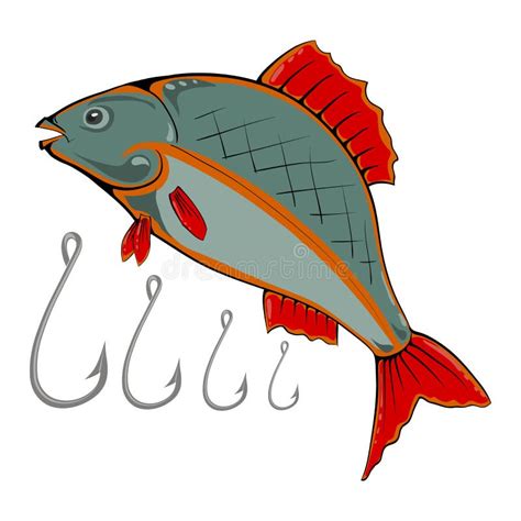 Logotipo De Anzuelo De Pescado Aislado En Fondo Blanco Ilustraci N Del