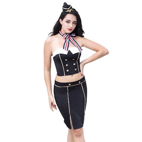 Hot Sale Sexy Women Stewardess Cosplay Costume Bestsuppliers